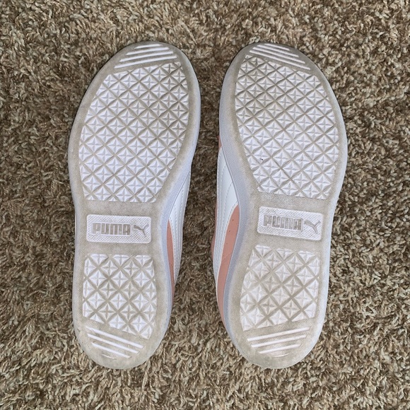 PUMAS Pink and White Suede Sneakers - Picture 2 of 4